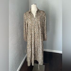 Umgee Long Sleeve Floral Dress -Large